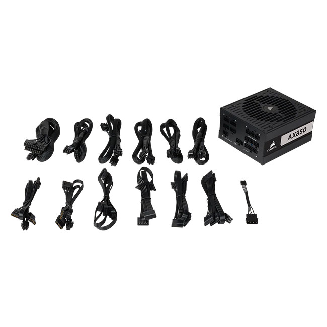 Corsair AX Series AX850 850 Watt 80 PLUS Titanium Certified Fully ...