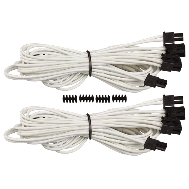 Corsair Premium Individually Sleeved PCIe Cables with Dual Connectors ...